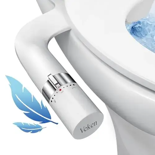 RV Bidet With the Easiest Installation Process Product Image: Veken Ultra-Slim Bidet Attachment for Toilet
