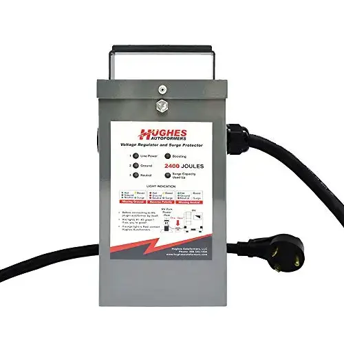 Best Premium Surge Protector for RVs Product Image: Hughes Autoformer Power Booster with Surge Protection