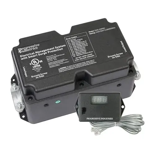 Easiest to Install Hardwired Surge Protector Product Image: Progressive Industries EMS-HW30C/50C