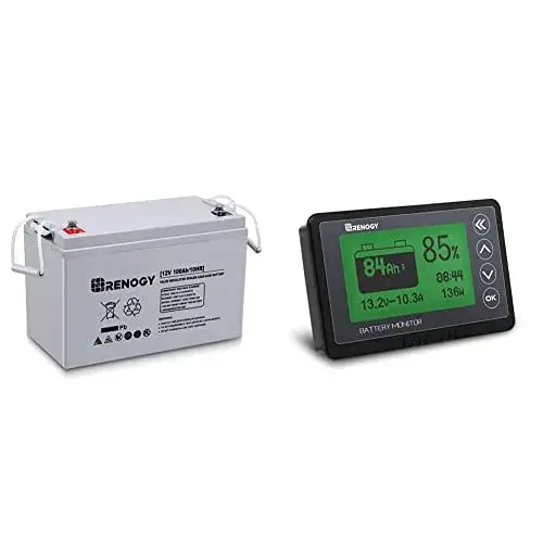 Best Battery for RVs with a Monitoring System Product Image: Renogy Deep Cycle AGM Battery