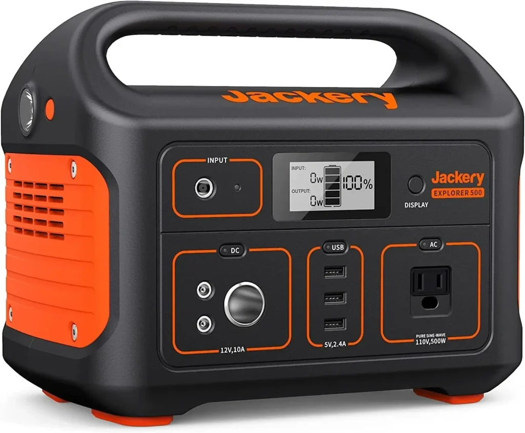 Best Portable Generator for RVing Product Image: Jackery Portable Power Station Explorer 500