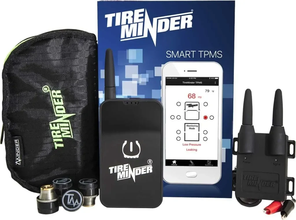 Best TPMS for Safe RVing Product Image: TireMinder Smart Tire Pressure Monitoring System