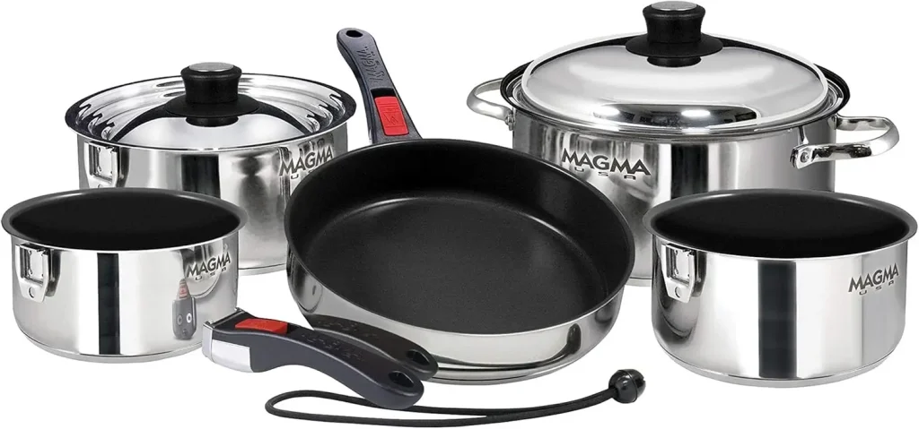 Best Cookware Set for RVing Product Image: Magma Pots and Pans
