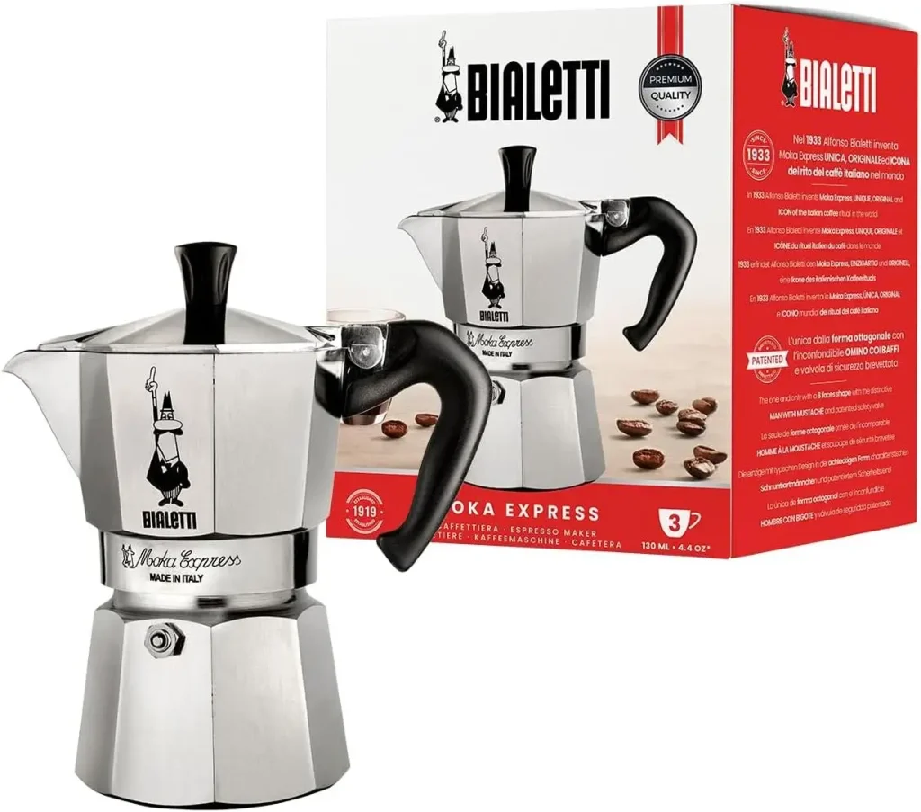Best Gadget for RV Kitchens Product Image: The Moka Cafe Stove Top Espresso Maker